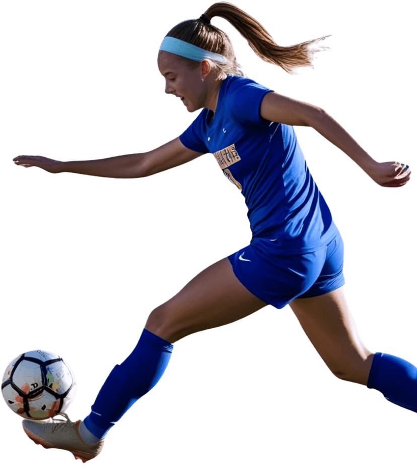 College athlete soccer player